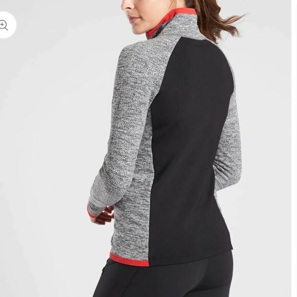 Athleta Women's Andes Full Zip Hybrid Jacket Navy Gray Heather Size Small - Picture 3 of 9